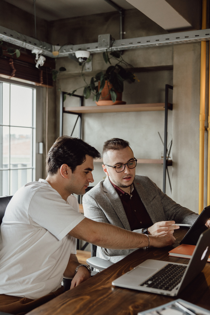 Turkish Men Working at the Office
